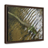 Rainforest Trails & Views - Gallery Canvas Wraps, Horizontal Frame - El Yunque National Forest - Puerto Rico - The pristine upper Rio Sabana river with a boulder with a micro-forest - Green Forest Home
