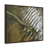Rainforest Trails & Views - Gallery Canvas Wraps, Horizontal Frame - El Yunque National Forest - Puerto Rico - The pristine upper Rio Sabana river with a boulder with a micro-forest - Green Forest Home