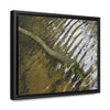 Rainforest Trails & Views - Gallery Canvas Wraps, Horizontal Frame - El Yunque National Forest - Puerto Rico - The pristine upper Rio Sabana river with a boulder with a micro-forest - Green Forest Home