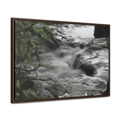 Rainforest Trails & Views - Gallery Canvas Wraps, Horizontal Frame - El Yunque National Forest - Puerto Rico - The Rio Sabana River just before a waterfall - Green Forest Home