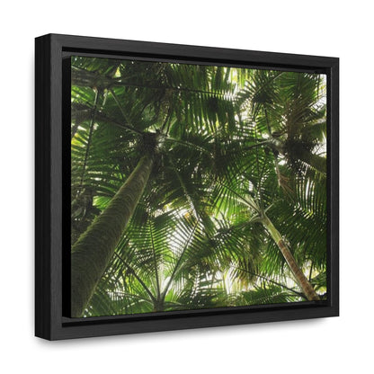 Rainforest Trails & Views - Gallery Canvas Wraps, Horizontal Frame - El Yunque National Forest - Puerto Rico - The sierra palm forest canopy before Hurricane Maria in 2017 - Green Forest Home