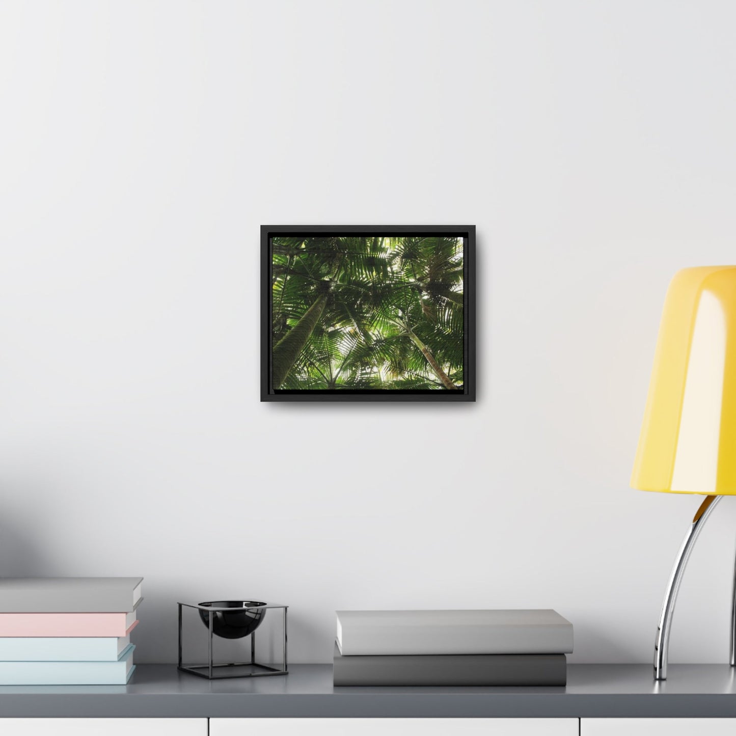 Rainforest Trails & Views - Gallery Canvas Wraps, Horizontal Frame - El Yunque National Forest - Puerto Rico - The sierra palm forest canopy before Hurricane Maria in 2017 - Green Forest Home