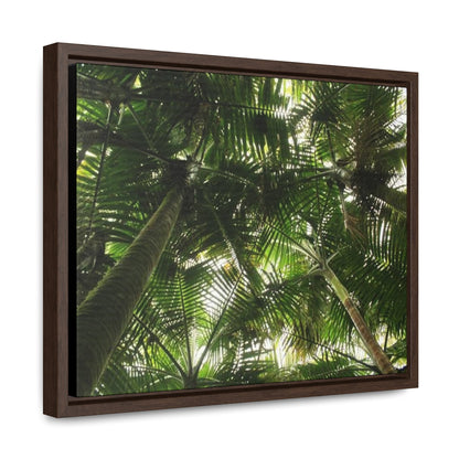 Rainforest Trails & Views - Gallery Canvas Wraps, Horizontal Frame - El Yunque National Forest - Puerto Rico - The sierra palm forest canopy before Hurricane Maria in 2017 - Green Forest Home
