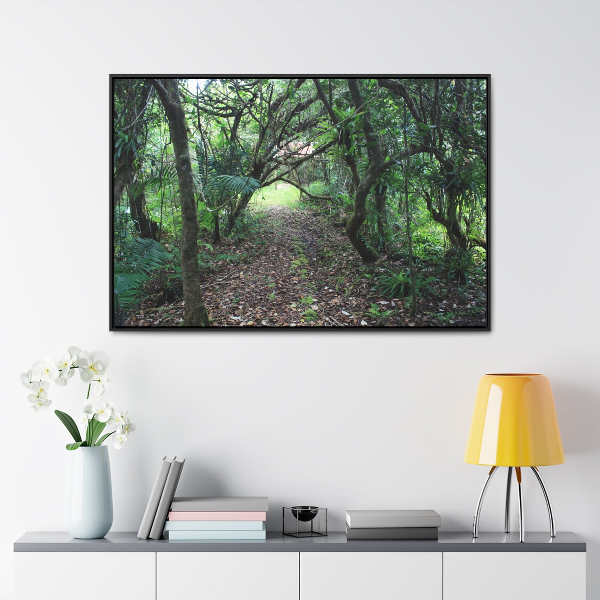 Rainforest Trails & Views - Gallery Canvas Wraps, Horizontal Frame - El Yunque National Forest - Puerto Rico - Tradewinds trail - cloud forest - Green Forest Home