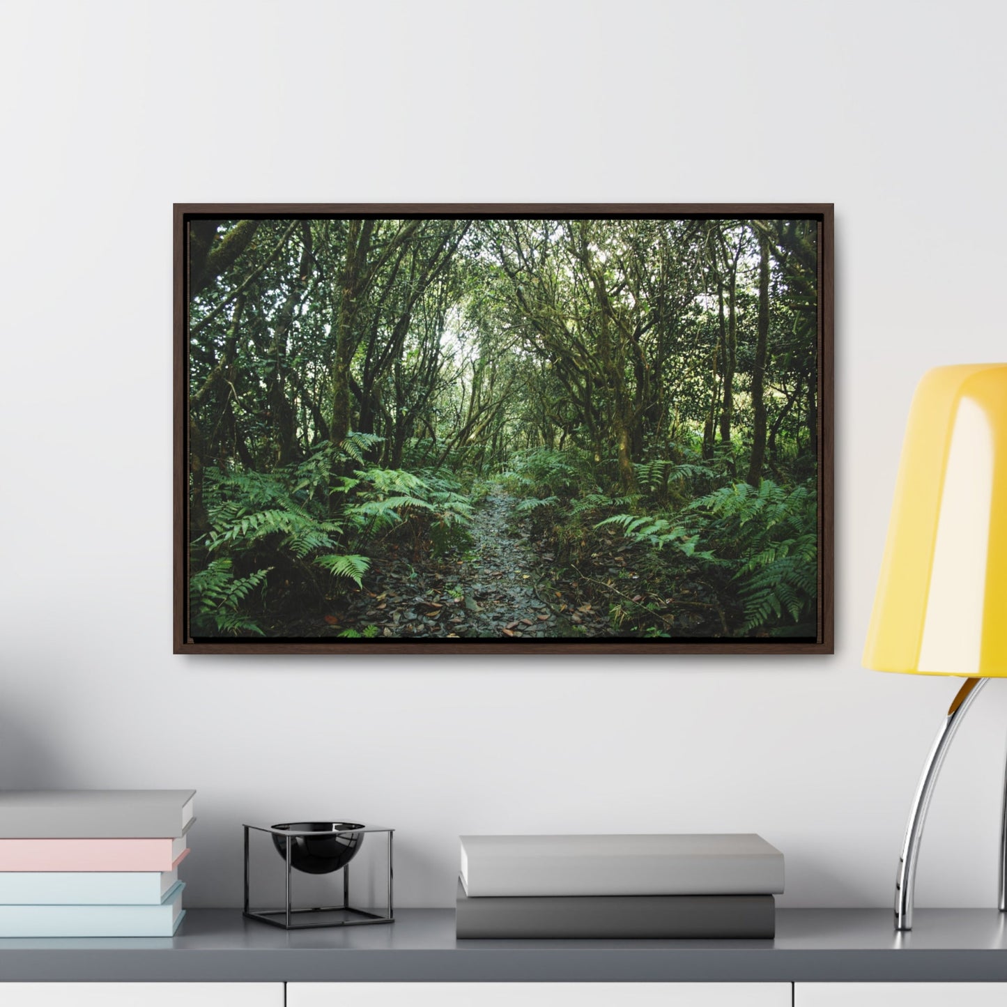 Rainforest Trails & Views - Gallery Canvas Wraps, Horizontal Frame - El Yunque National Forest - Puerto Rico - Tradewinds trail cloud forest - Green Forest Home