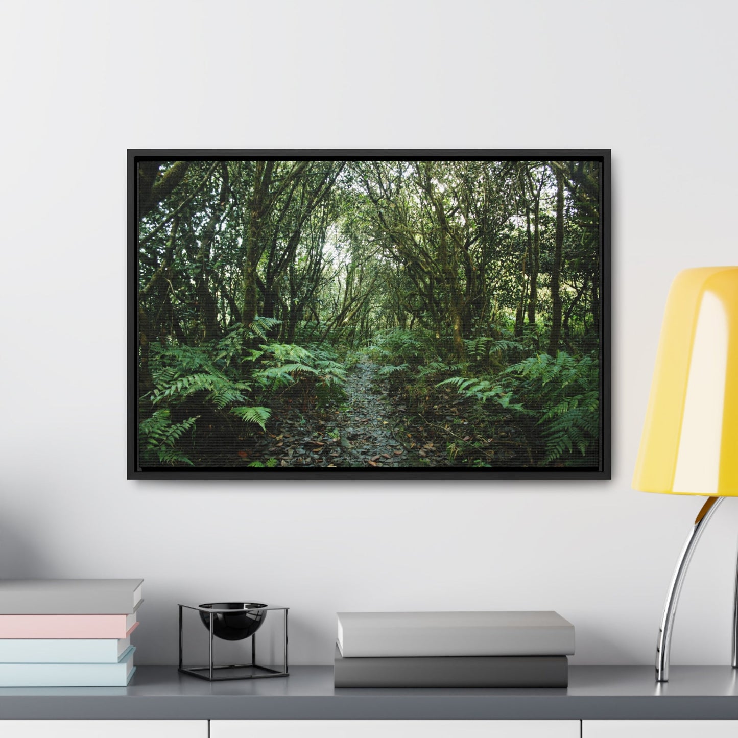 Rainforest Trails & Views - Gallery Canvas Wraps, Horizontal Frame - El Yunque National Forest - Puerto Rico - Tradewinds trail cloud forest - Green Forest Home