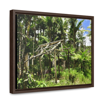 Rainforest Trails & Views - Gallery Canvas Wraps, Horizontal Frame - El Yunque National Forest - Puerto Rico - Tradewinds trail - destroyed shelter by Hurricane Maria 140MPH winds - Green Forest Home