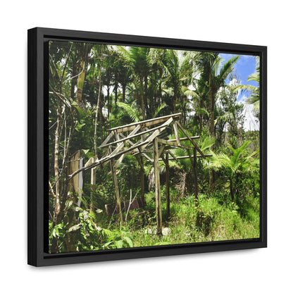 Rainforest Trails & Views - Gallery Canvas Wraps, Horizontal Frame - El Yunque National Forest - Puerto Rico - Tradewinds trail - destroyed shelter by Hurricane Maria 140MPH winds - Green Forest Home