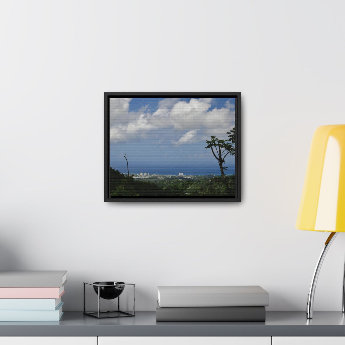 Rainforest Trails & Views - Gallery Canvas Wraps, Horizontal Frame - El Yunque National Forest - Puerto Rico - Urbanization gets closer to EYNF - Luquillo beach coast & buildings - Green Forest Home