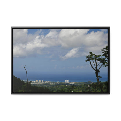 Rainforest Trails & Views - Gallery Canvas Wraps, Horizontal Frame - El Yunque National Forest - Puerto Rico - Urbanization gets closer to EYNF - Luquillo beach coast & buildings - Green Forest Home