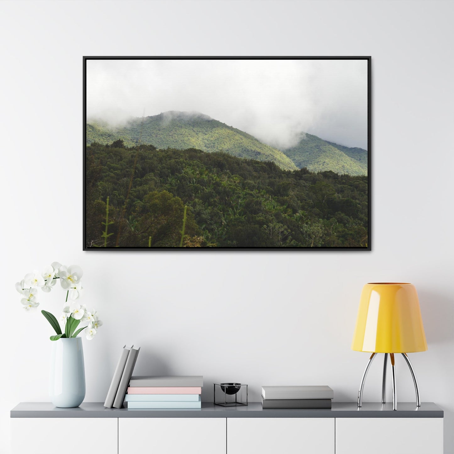 Rainforest Trails & Views - Gallery Canvas Wraps, Horizontal Frame - El Yunque National Forest - Puerto Rico - View from Closed PR191 road - Green Forest Home