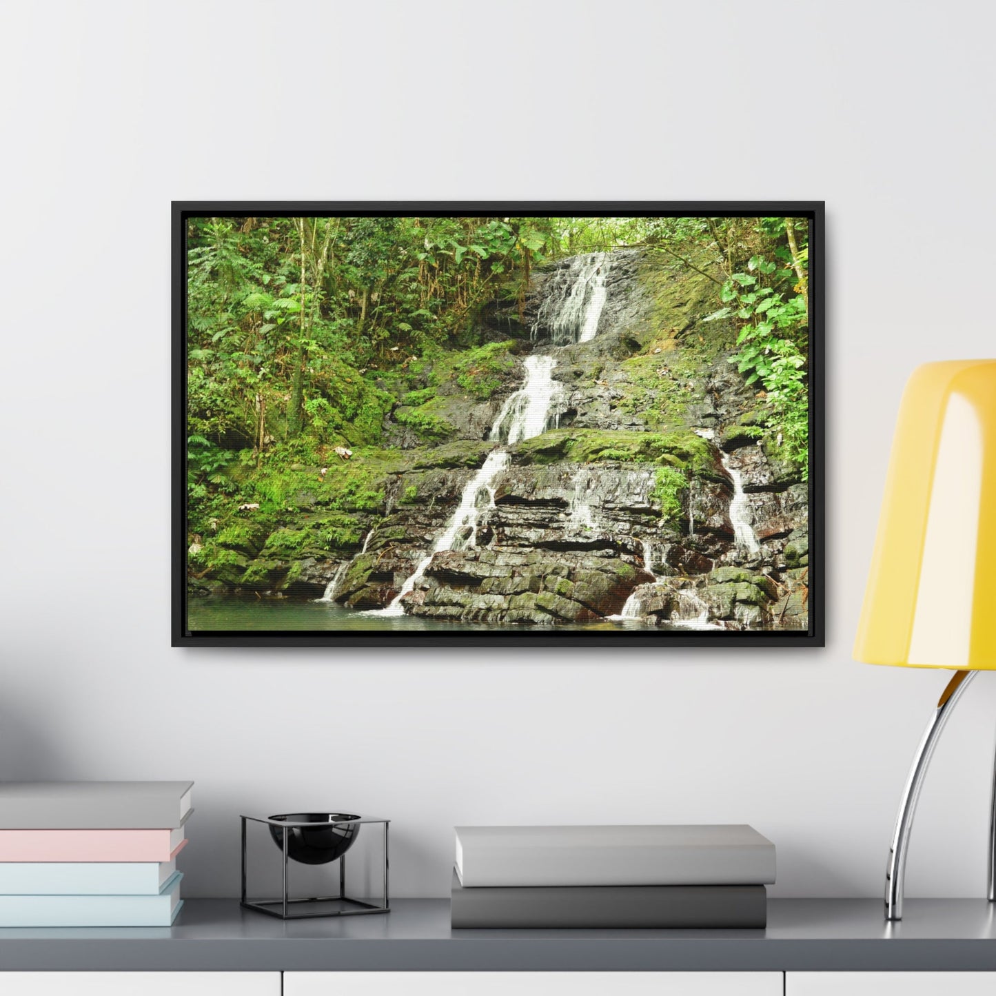 Rainforest Trails & Views - Gallery Canvas Wraps, Horizontal Frame - El Yunque National Forest - Puerto Rico - View from La Coca Trail - Green Forest Home