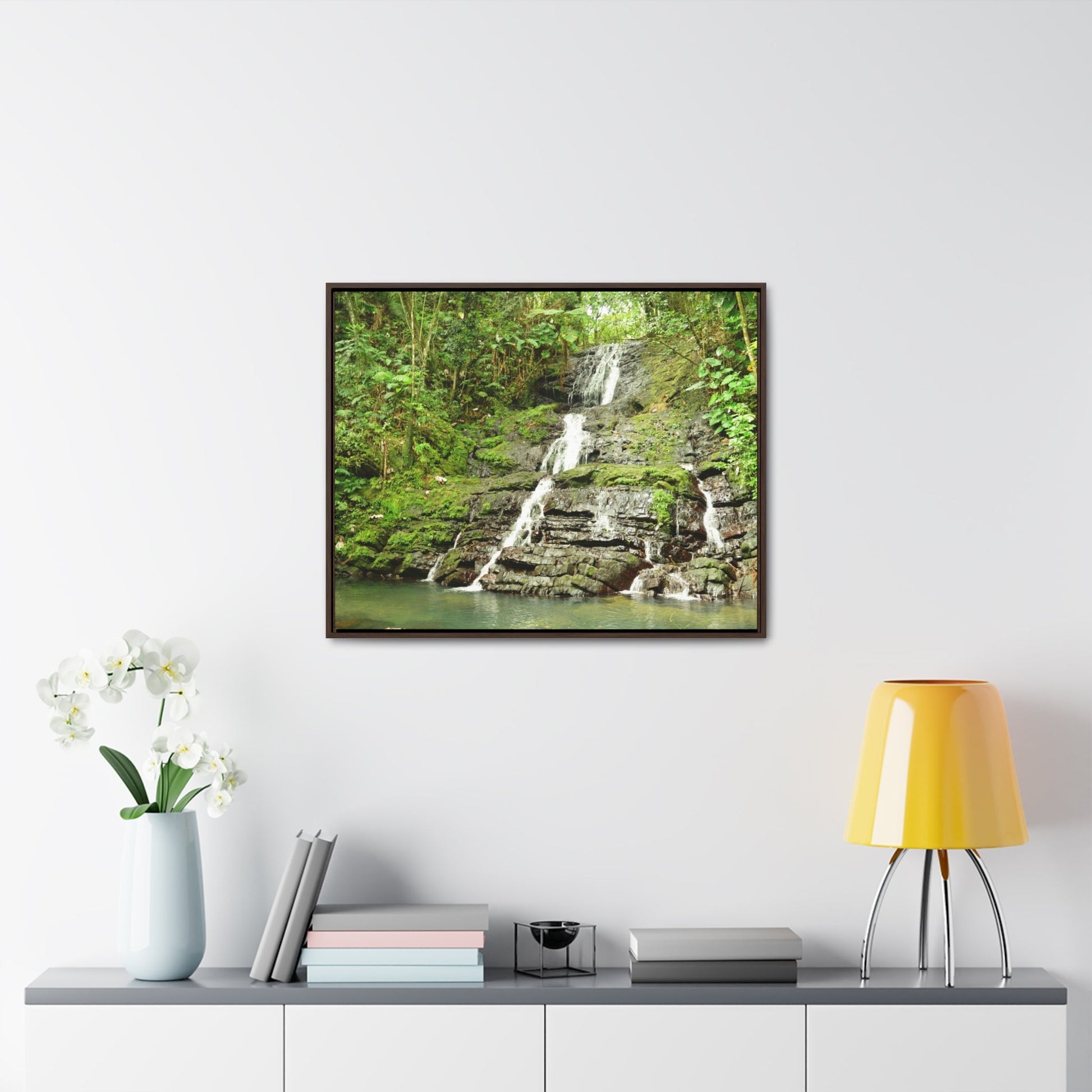 Rainforest Trails & Views - Gallery Canvas Wraps, Horizontal Frame - El Yunque National Forest - Puerto Rico - View from La Coca Trail - Green Forest Home