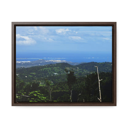 Rainforest Trails & Views - Gallery Canvas Wraps, Horizontal Frame - El Yunque National Forest - Puerto Rico - View from PR191 - Atlantic Ocean view - Green Forest Home