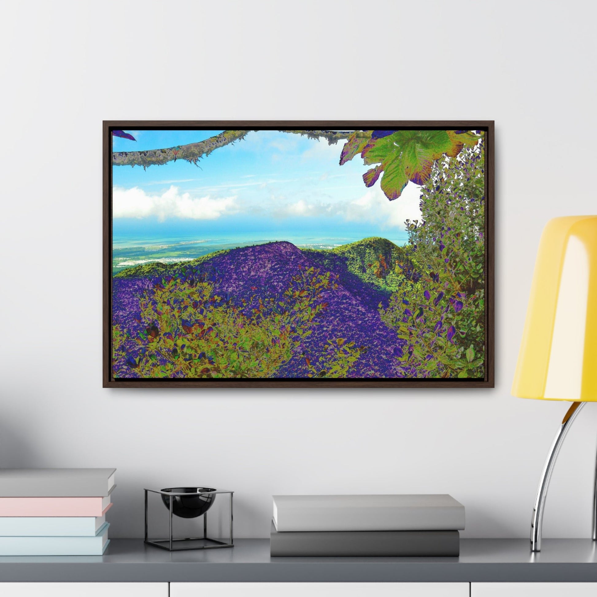 Rainforest Trails & Views - Gallery Canvas Wraps, Horizontal Frame - El Yunque National Forest - Puerto Rico - View from Tres Picachos - color enhanced - Green Forest Home