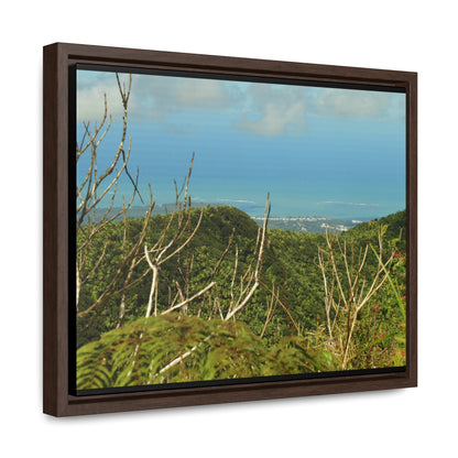 Rainforest Trails & Views - Gallery Canvas Wraps, Horizontal Frame - El Yunque National Forest - Puerto Rico - View from Tres Picachos - El Yunque Trail - Green Forest Home