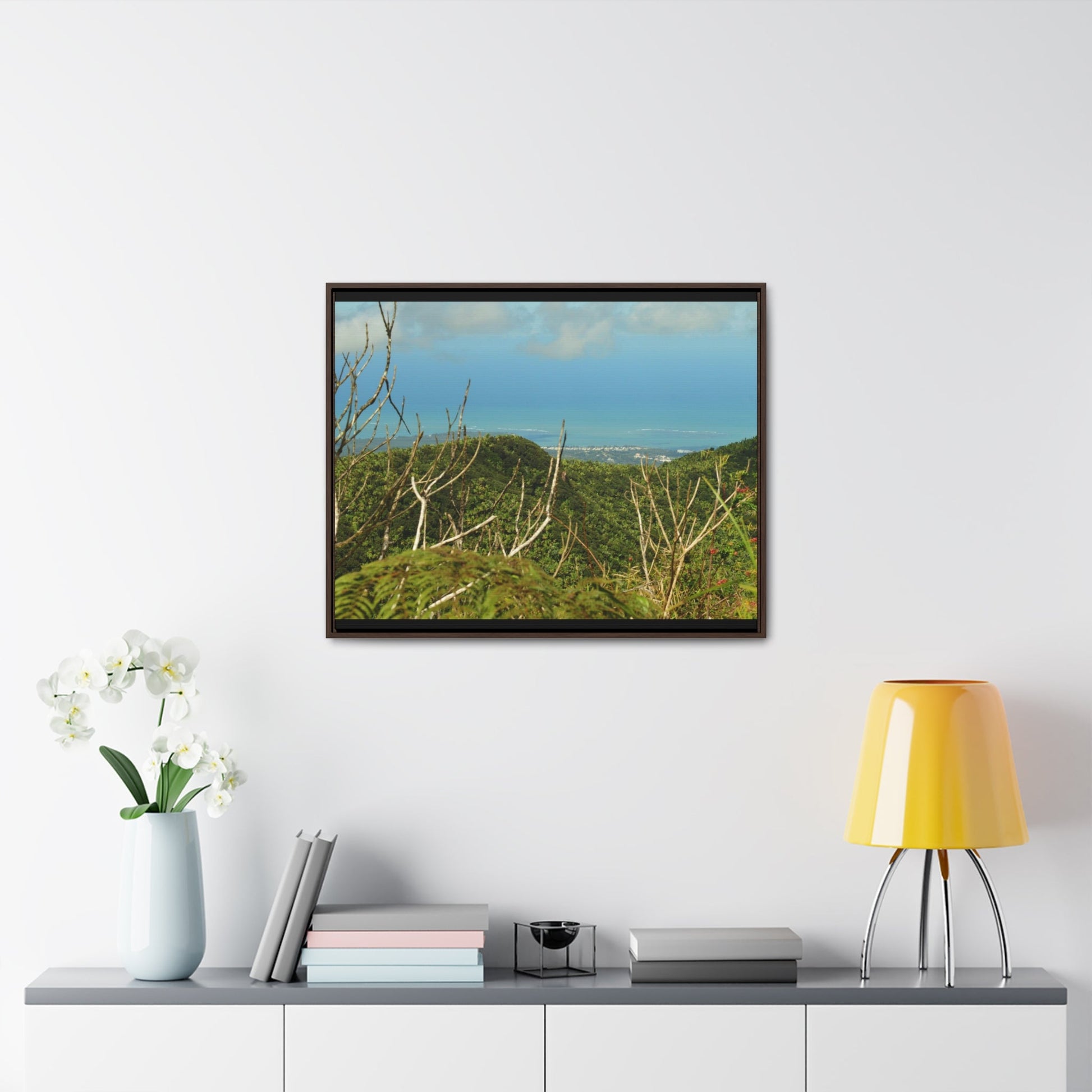 Rainforest Trails & Views - Gallery Canvas Wraps, Horizontal Frame - El Yunque National Forest - Puerto Rico - View from Tres Picachos - El Yunque Trail - Green Forest Home