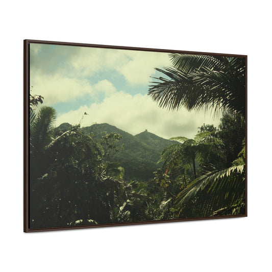 Rainforest Trails & Views - Gallery Canvas Wraps, Horizontal Frame - El Yunque National Forest - Puerto Rico - View of East Peak radars from closed road PR 191 - Green Forest Home