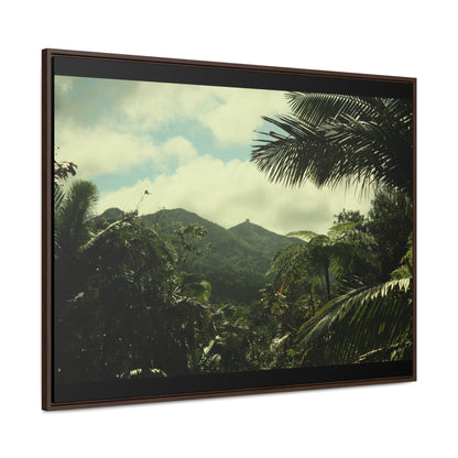 Rainforest Trails & Views - Gallery Canvas Wraps, Horizontal Frame - El Yunque National Forest - Puerto Rico - View of East Peak radars from closed road PR 191 - Green Forest Home