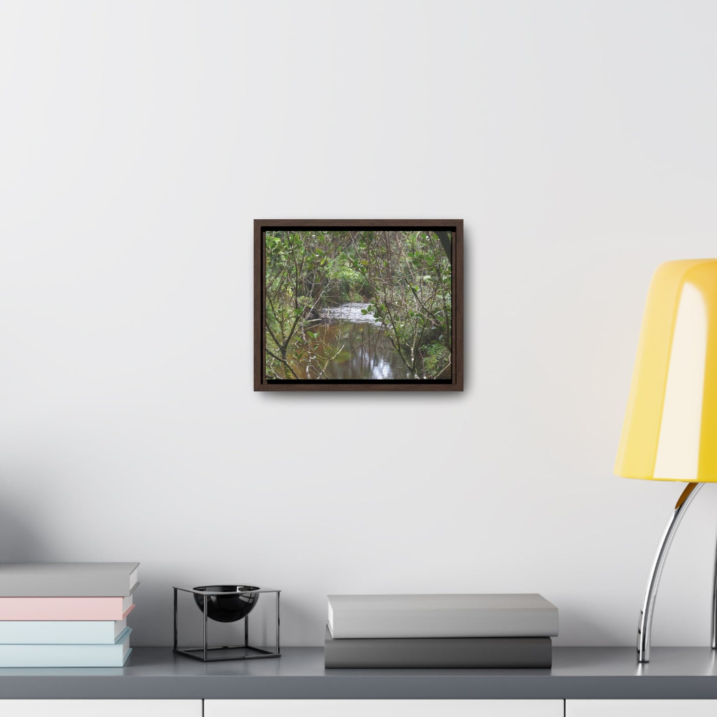 Rainforest Trails & Views - Gallery Canvas Wraps, Horizontal Frame - El Yunque National Forest - Puerto Rico - View of Rio Sabana - Green Forest Home