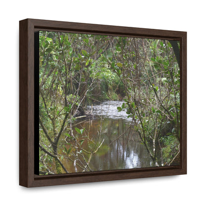 Rainforest Trails & Views - Gallery Canvas Wraps, Horizontal Frame - El Yunque National Forest - Puerto Rico - View of Rio Sabana - Green Forest Home