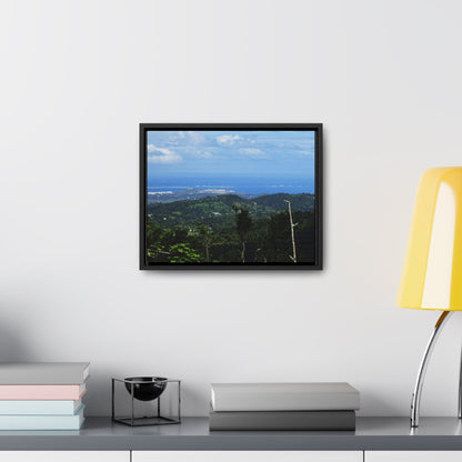 Rainforest Trails & Views - Gallery Canvas Wraps, Horizontal Frame - El Yunque National Forest - Puerto Rico - View of the coast from main road PR 191 - Green Forest Home