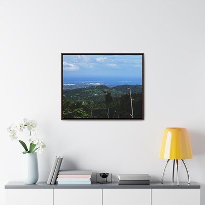 Rainforest Trails & Views - Gallery Canvas Wraps, Horizontal Frame - El Yunque National Forest - Puerto Rico - View of the coast from main road PR 191 - Green Forest Home