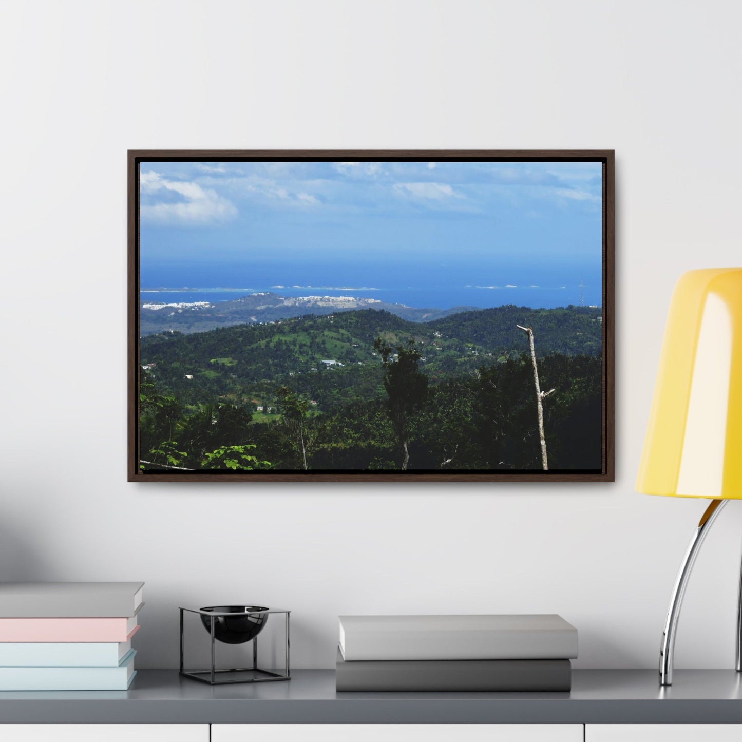 Rainforest Trails & Views - Gallery Canvas Wraps, Horizontal Frame - El Yunque National Forest - Puerto Rico - View of the coast from main road PR 191 - Green Forest Home