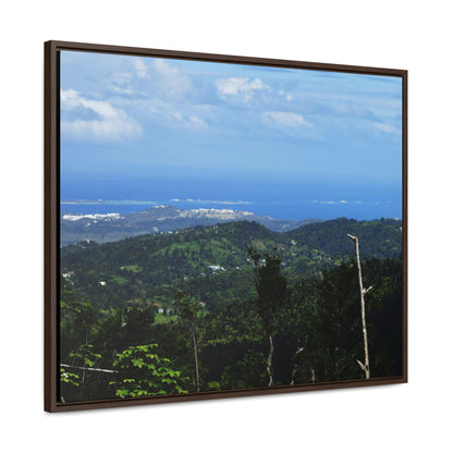 Rainforest Trails & Views - Gallery Canvas Wraps, Horizontal Frame - El Yunque National Forest - Puerto Rico - View of the coast from main road PR 191 - Green Forest Home