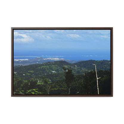 Rainforest Trails & Views - Gallery Canvas Wraps, Horizontal Frame - El Yunque National Forest - Puerto Rico - View of the coast from main road PR 191 - Green Forest Home