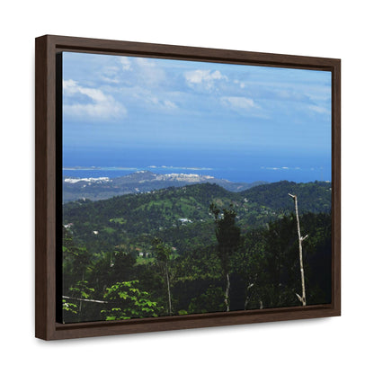Rainforest Trails & Views - Gallery Canvas Wraps, Horizontal Frame - El Yunque National Forest - Puerto Rico - View of the coast from main road PR 191 - Green Forest Home