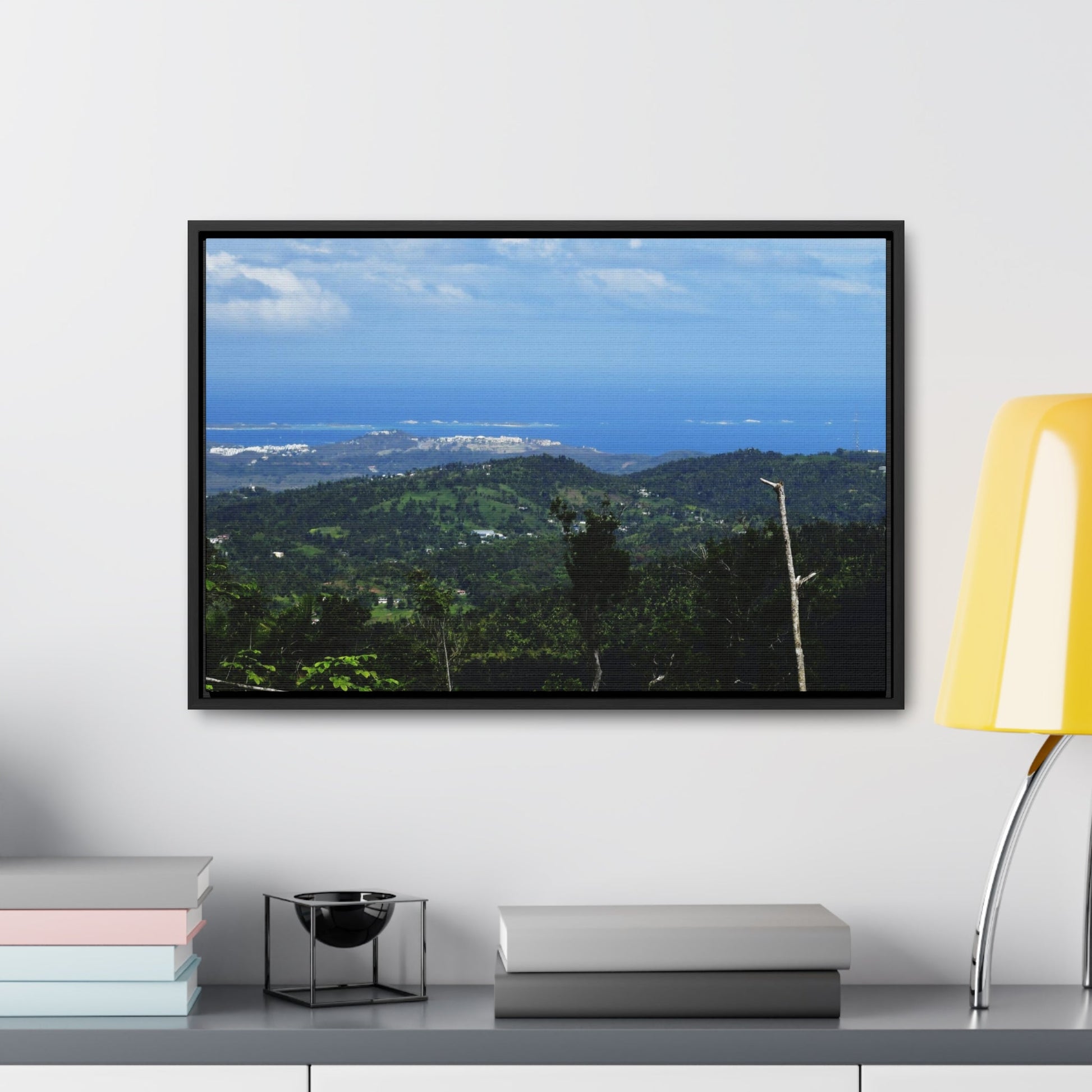 Rainforest Trails & Views - Gallery Canvas Wraps, Horizontal Frame - El Yunque National Forest - Puerto Rico - View of the coast from main road PR 191 - Green Forest Home