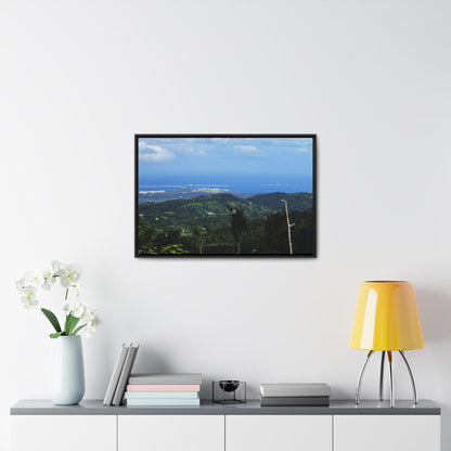Rainforest Trails & Views - Gallery Canvas Wraps, Horizontal Frame - El Yunque National Forest - Puerto Rico - View of the coast from main road PR 191 - Green Forest Home