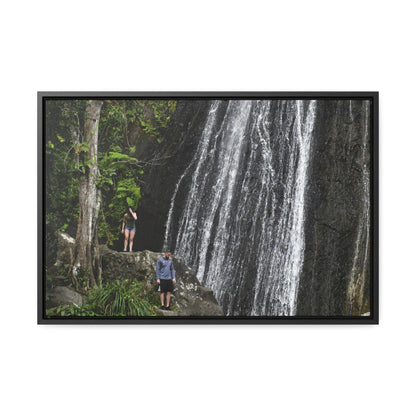 Rainforest Trails & Views - Gallery Canvas Wraps, Horizontal Frame - El Yunque National Forest - Puerto Rico - Visitors explore La Coca Falls in PR 191 - Green Forest Home