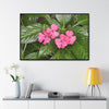 Rainforest Trails & Views - Gallery Canvas Wraps, Horizontal Frame - El Yunque National Forest - Rio Sabana Lovely Miramelinda flower - Green Forest Home