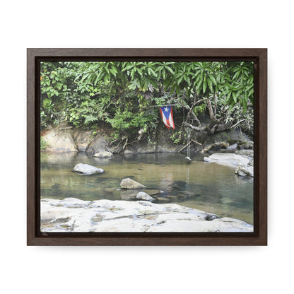 Rainforest Trails & Views - Gallery Canvas Wraps, Horizontal Frame - El Yunque National Forest - Rio Sabana Park and pond - Green Forest Home