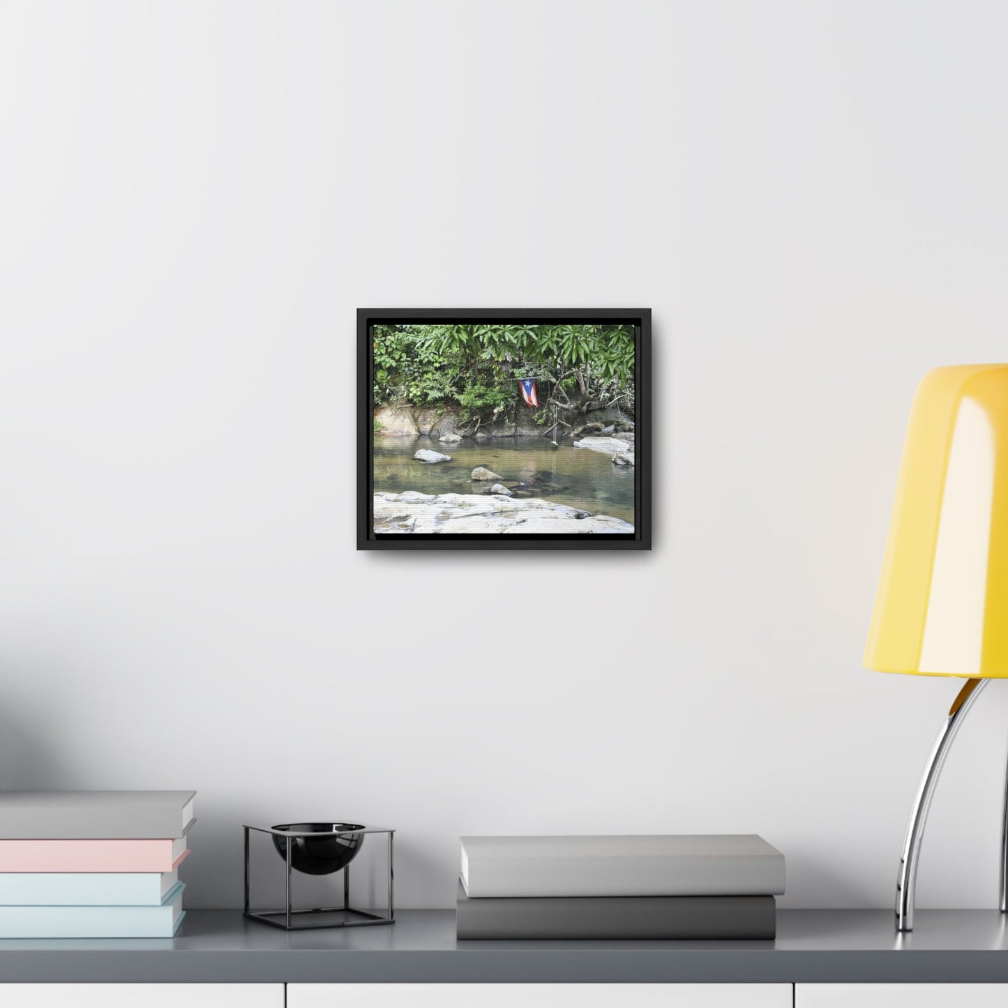 Rainforest Trails & Views - Gallery Canvas Wraps, Horizontal Frame - El Yunque National Forest - Rio Sabana Park and pond - Green Forest Home