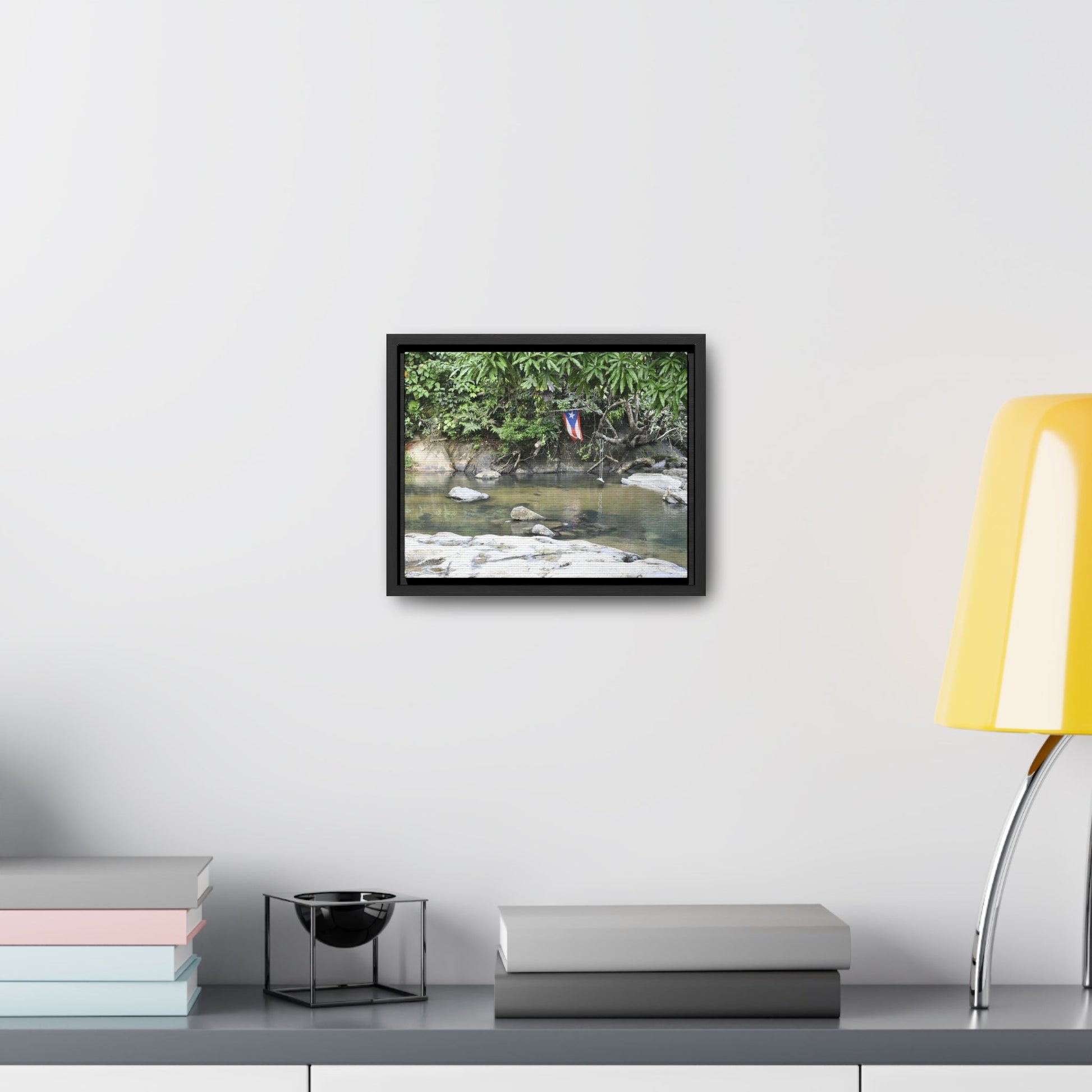 Rainforest Trails & Views - Gallery Canvas Wraps, Horizontal Frame - El Yunque National Forest - Rio Sabana Park and pond - Green Forest Home