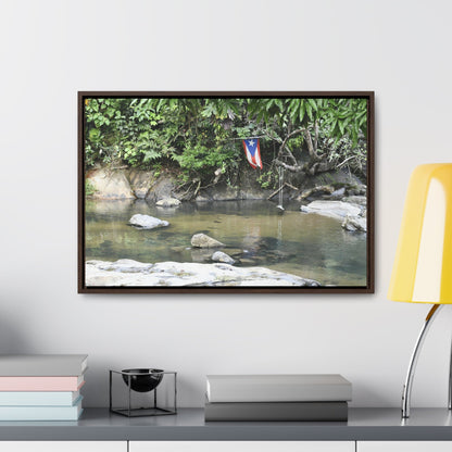 Rainforest Trails & Views - Gallery Canvas Wraps, Horizontal Frame - El Yunque National Forest - Rio Sabana Park and pond - Green Forest Home