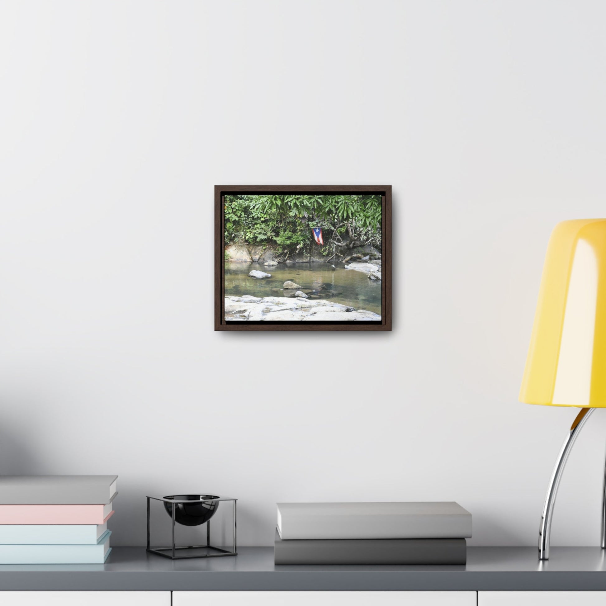 Rainforest Trails & Views - Gallery Canvas Wraps, Horizontal Frame - El Yunque National Forest - Rio Sabana Park and pond - Green Forest Home