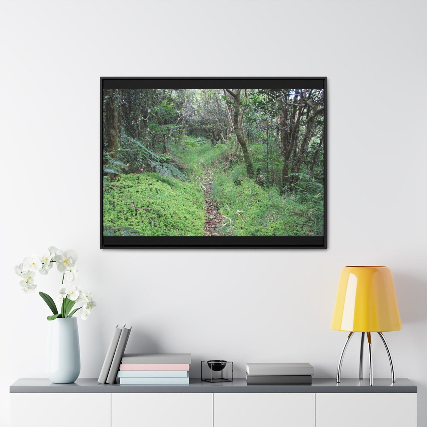 Rainforest Trails & Views - Gallery Canvas Wraps, Horizontal Frame - El Yunque National Forest - Tradewinds trail - cloud forest - Green Forest Home