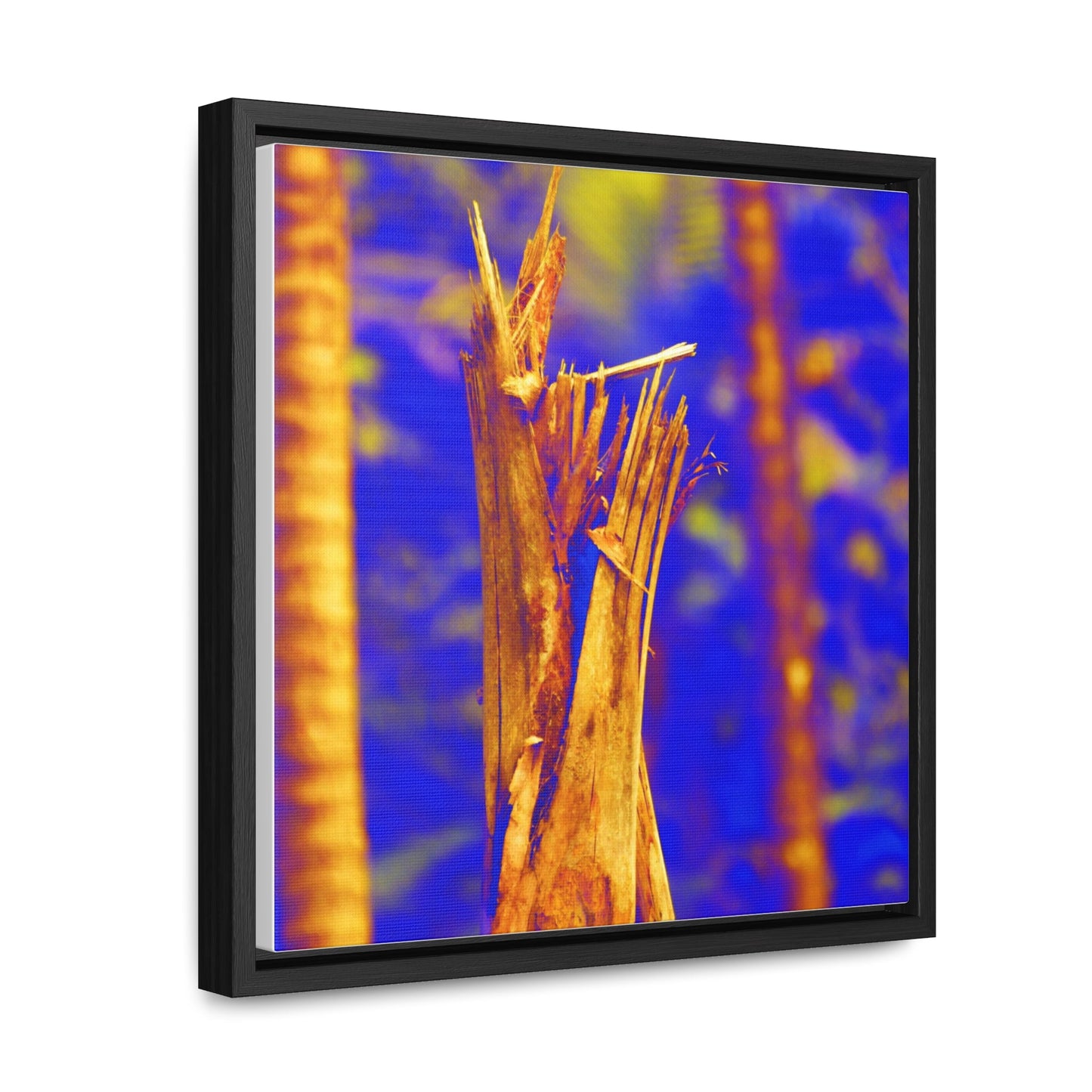 Rainforest Trails & Views - US Made Framed Print - El Yunque National Forest - Puerto Rico - Colorized Broken tree by Hurricane Maria 140MPH winds - Green Forest Home