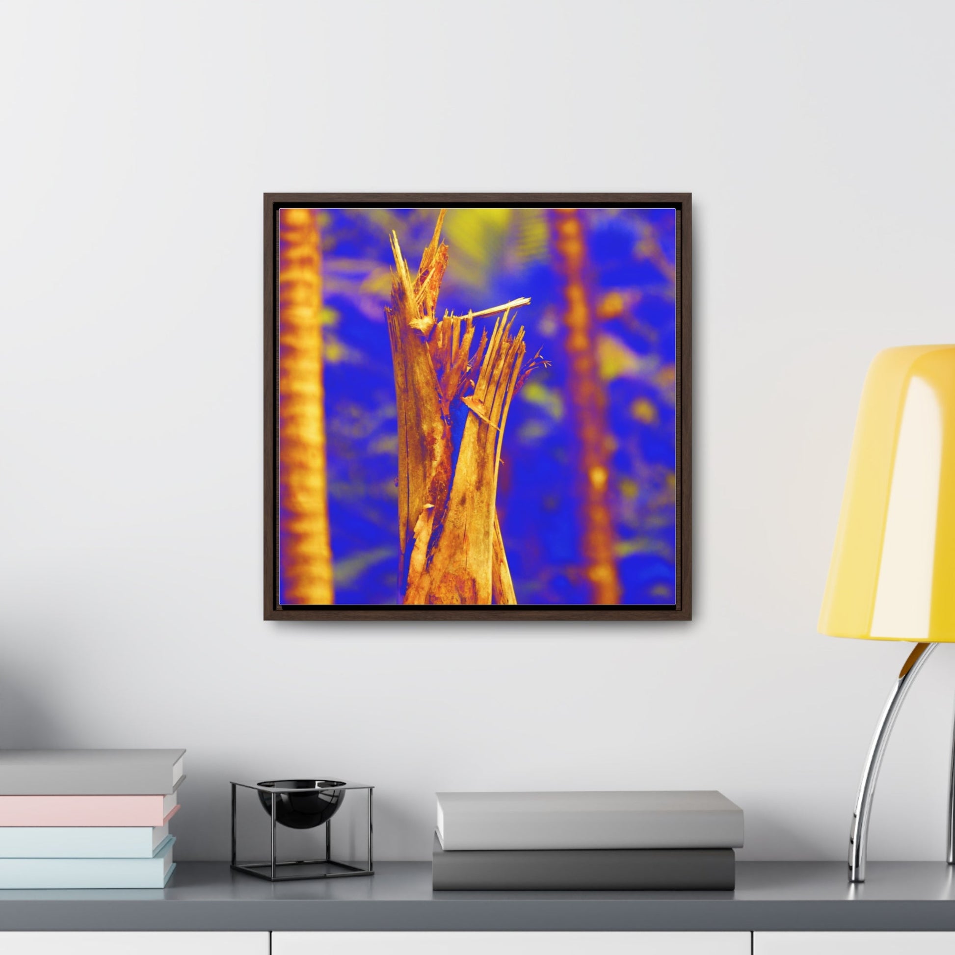 Rainforest Trails & Views - US Made Framed Print - El Yunque National Forest - Puerto Rico - Colorized Broken tree by Hurricane Maria 140MPH winds - Green Forest Home