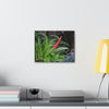 SMALL Canvas Gallery Wraps - Made in USA - Bromeliad in flower in El Yunque rainforest PR - Green Forest Home