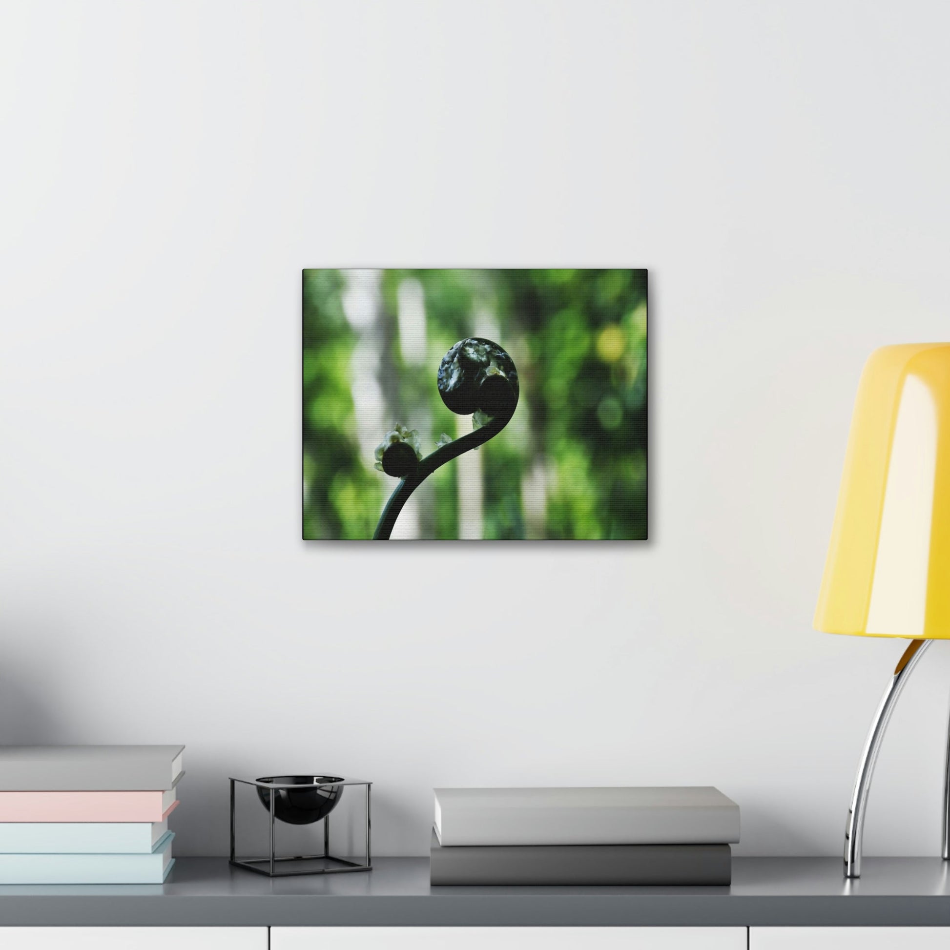 SMALL Canvas Gallery Wraps - Made in USA - Fern sprout - El Yunque rainforest PR - Green Forest Home