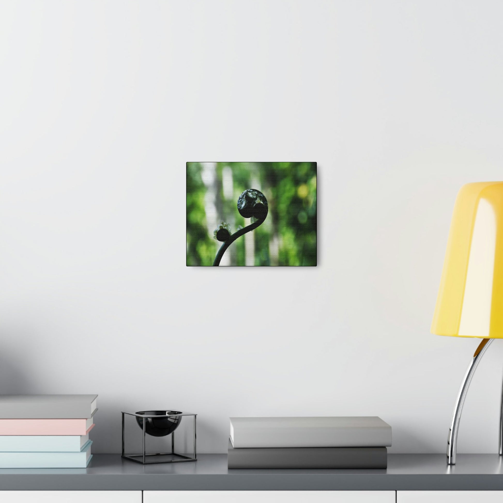 SMALL Canvas Gallery Wraps - Made in USA - Fern sprout - El Yunque rainforest PR - Green Forest Home