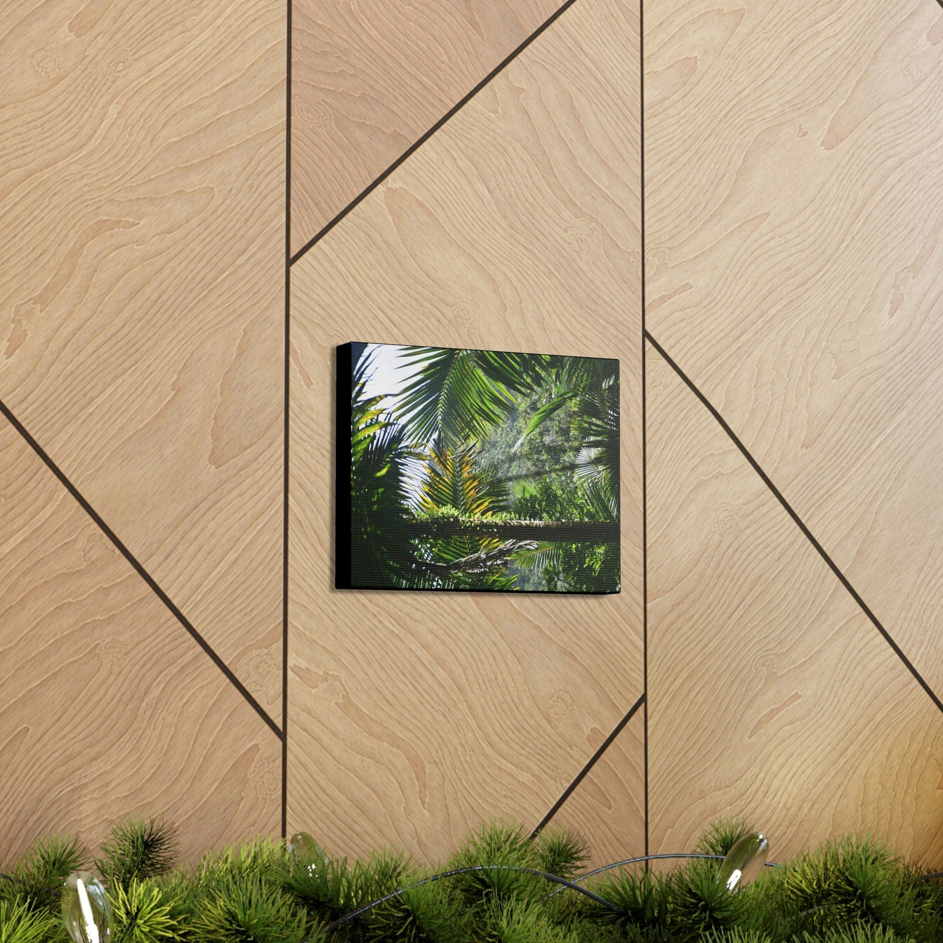 SMALL Canvas Gallery Wraps - Made in USA - Messed up forest in recovery after Hurricane Maria in 2017 - El Yunque rainforest PR - Green Forest Home