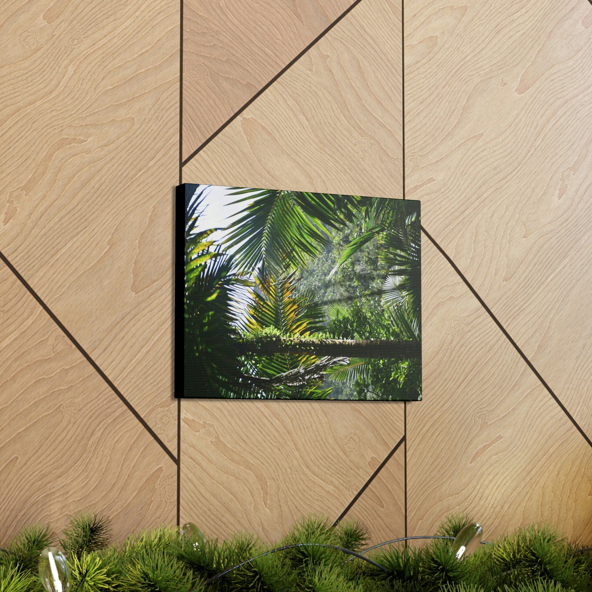 SMALL Canvas Gallery Wraps - Made in USA - Messed up forest in recovery after Hurricane Maria in 2017 - El Yunque rainforest PR - Green Forest Home