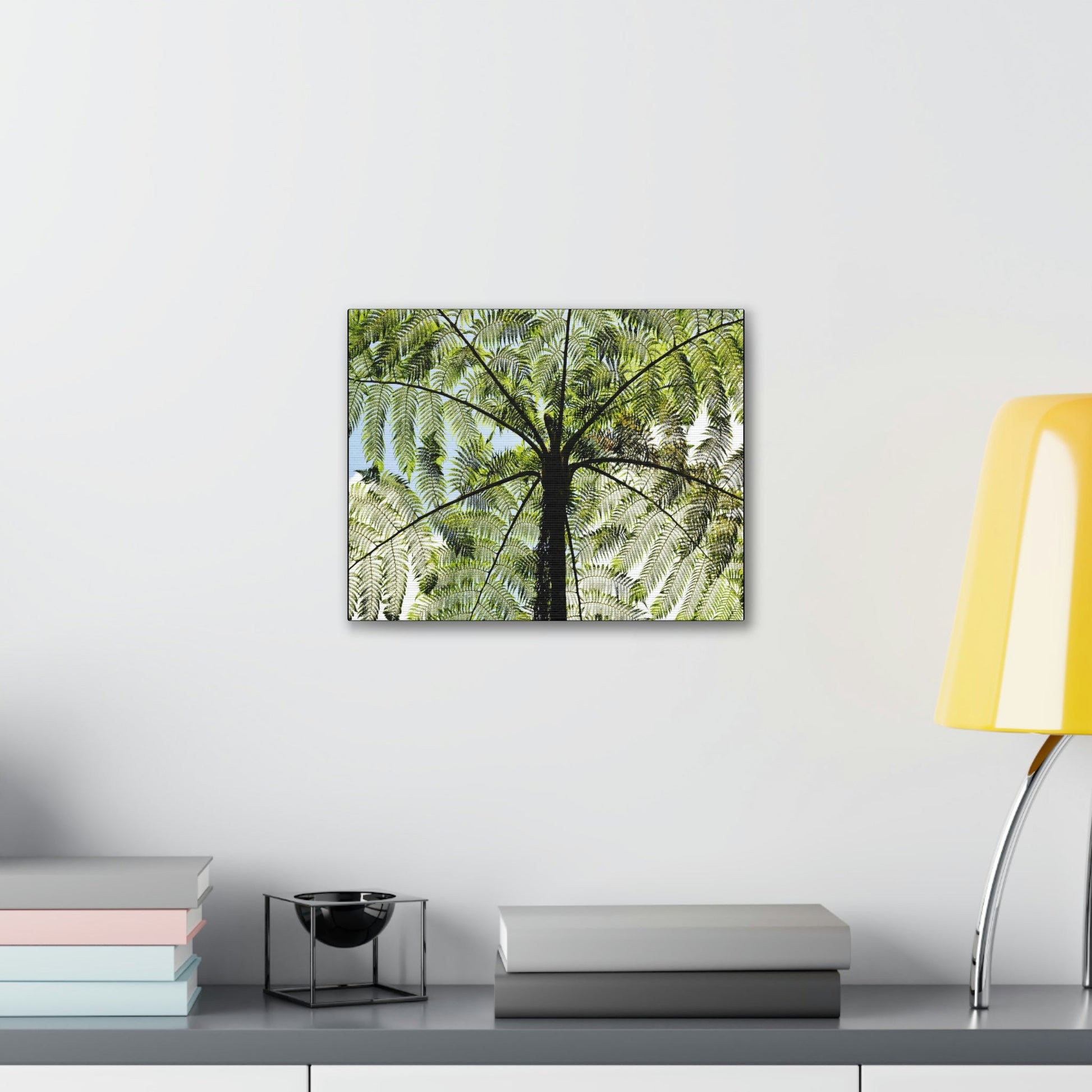 SMALL Canvas Gallery Wraps - Made in USA - The ancient Fern Palm - El Yunque rainforest - Rio Sabana trail PR - Green Forest Home