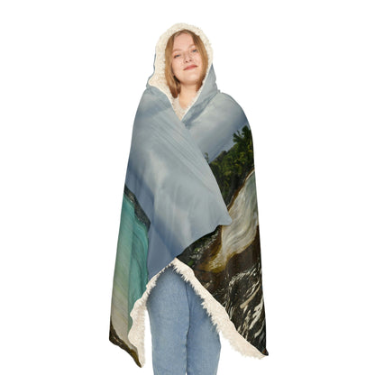 Snuggle Blanket - All Over Print - Amazing Colors of Pajaros Beach - Mona Island Puerto Rico - Made in China - Green Forest Home